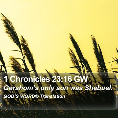 1 Chronicles 23:16 GW Bible Verse Image