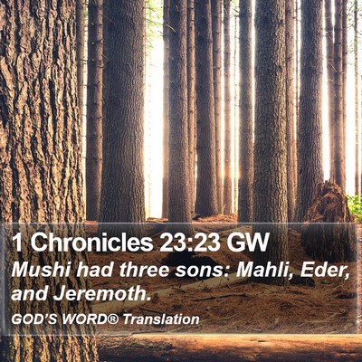 1 Chronicles 23:23 GW Bible Verse Image
