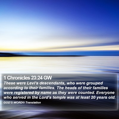 1 Chronicles 23:24 GW Bible Verse Image