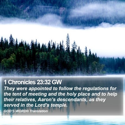 1 Chronicles 23:32 GW Bible Verse Image