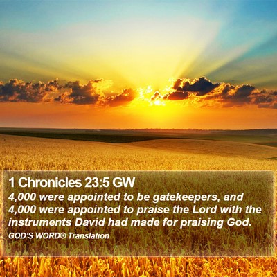 1 Chronicles 23:5 GW Bible Verse Image