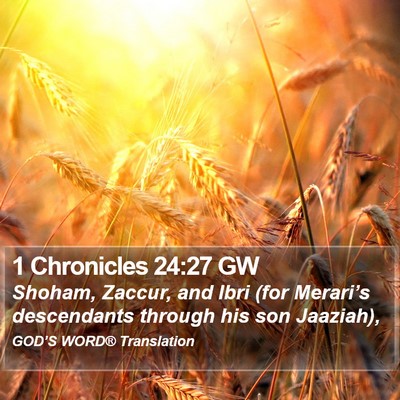 1 Chronicles 24:27 GW Bible Verse Image