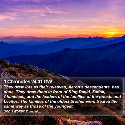 1 Chronicles 24:31 GW Bible Verse Image
