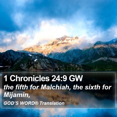 1 Chronicles 24:9 GW Bible Verse Image
