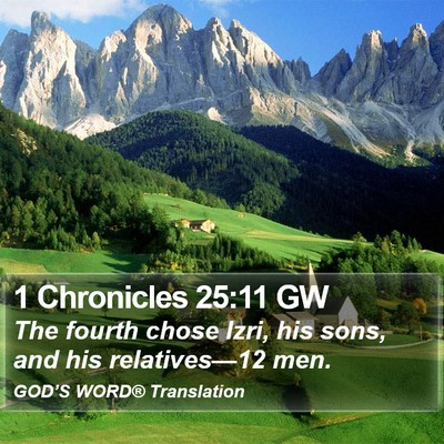 1 Chronicles 25:11 GW Bible Verse Image
