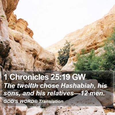 1 Chronicles 25:19 GW Bible Verse Image