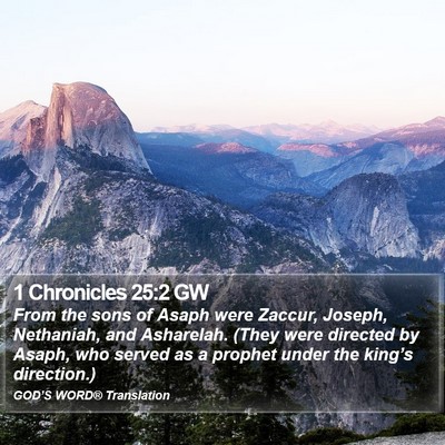 1 Chronicles 25:2 GW Bible Verse Image