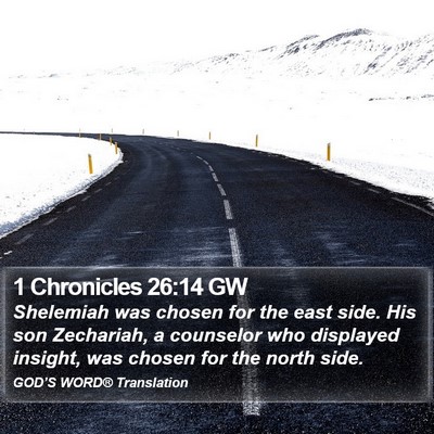 1 Chronicles 26:14 GW Bible Verse Image