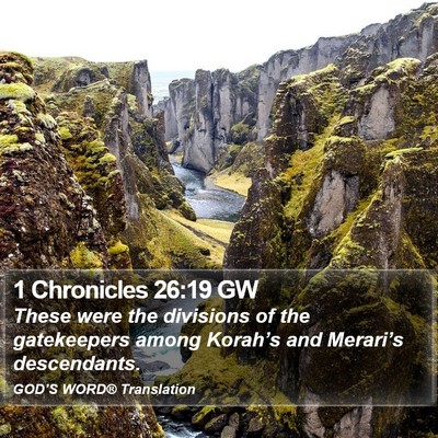 1 Chronicles 26:19 GW Bible Verse Image