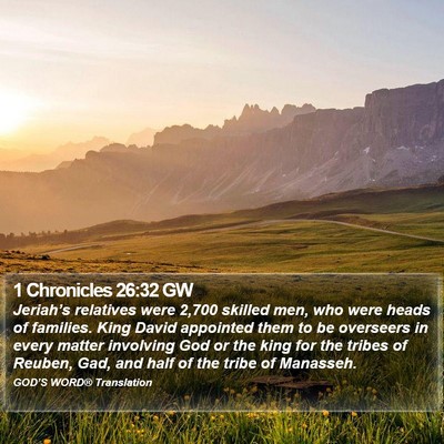 1 Chronicles 26:32 GW Bible Verse Image