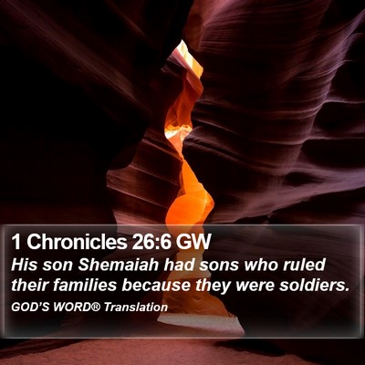 1 Chronicles 26:6 GW Bible Verse Image