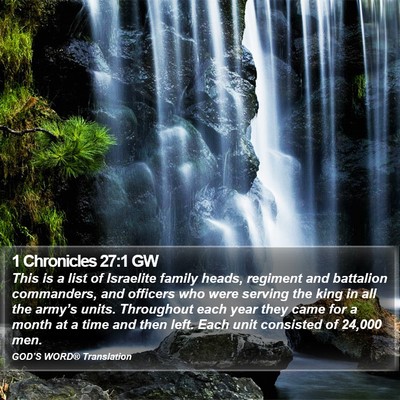 1 Chronicles 27:1 GW Bible Verse Image
