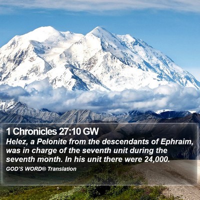 1 Chronicles 27:10 GW Bible Verse Image