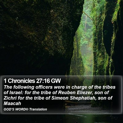 1 Chronicles 27:16 GW Bible Verse Image