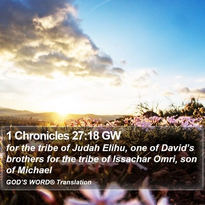 1 Chronicles 27:18 GW Bible Verse Image