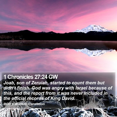 1 Chronicles 27:24 GW Bible Verse Image