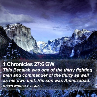 1 Chronicles 27:6 GW Bible Verse Image