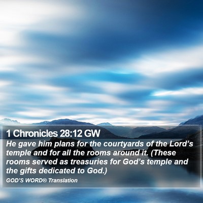 1 Chronicles 28:12 GW Bible Verse Image