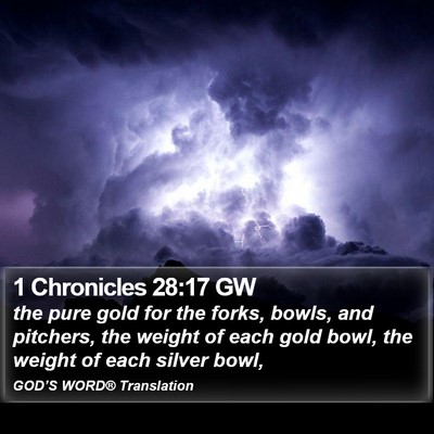 1 Chronicles 28:17 GW Bible Verse Image