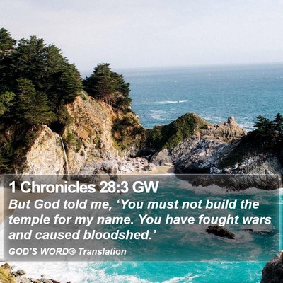 1 Chronicles 28:3 GW Bible Verse Image