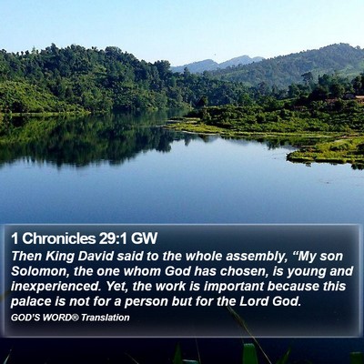 1 Chronicles 29:1 GW Bible Verse Image