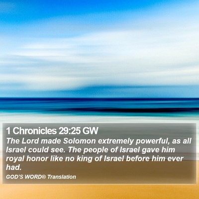 1 Chronicles 29:25 GW Bible Verse Image