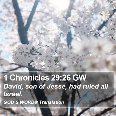 1 Chronicles 29:26 GW Bible Verse Image