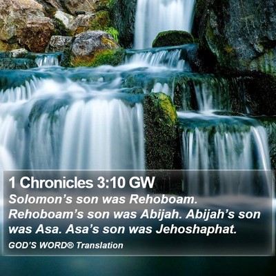 1 Chronicles 3:10 GW Bible Verse Image