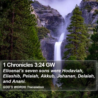 1 Chronicles 3:24 GW Bible Verse Image