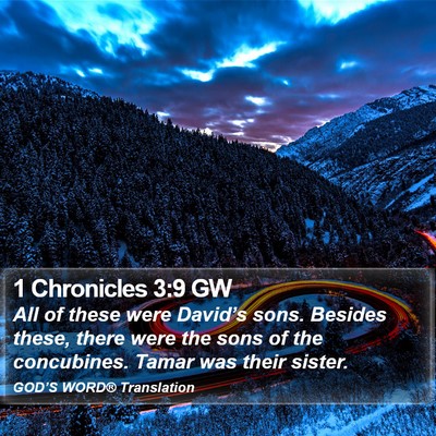1 Chronicles 3:9 GW Bible Verse Image