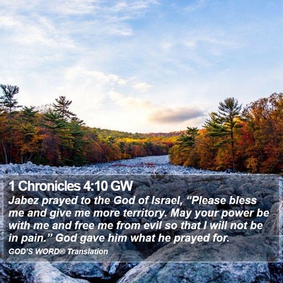 1 Chronicles 4:10 GW Bible Verse Image