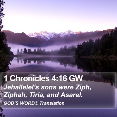 1 Chronicles 4:16 GW Bible Verse Image