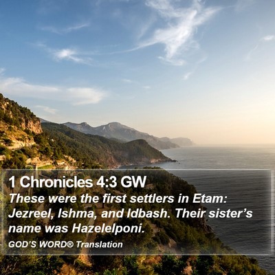 1 Chronicles 4:3 GW Bible Verse Image