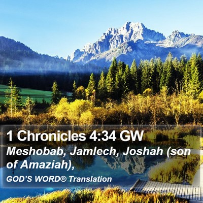 1 Chronicles 4:34 GW Bible Verse Image