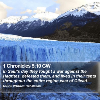 1 Chronicles 5:10 GW Bible Verse Image