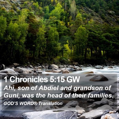 1 Chronicles 5:15 GW Bible Verse Image