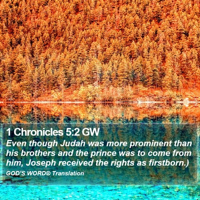 1 Chronicles 5:2 GW Bible Verse Image