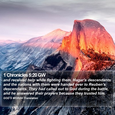 1 Chronicles 5:20 GW Bible Verse Image