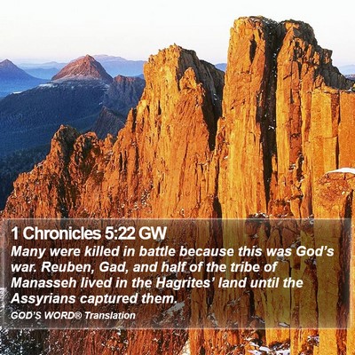 1 Chronicles 5:22 GW Bible Verse Image