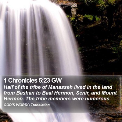 1 Chronicles 5:23 GW Bible Verse Image