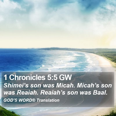 1 Chronicles 5:5 GW Bible Verse Image