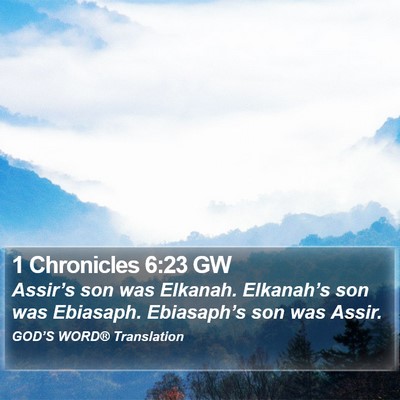 1 Chronicles 6:23 GW Bible Verse Image