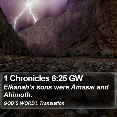 1 Chronicles 6:25 GW Bible Verse Image