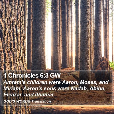 1 Chronicles 6:3 GW Bible Verse Image