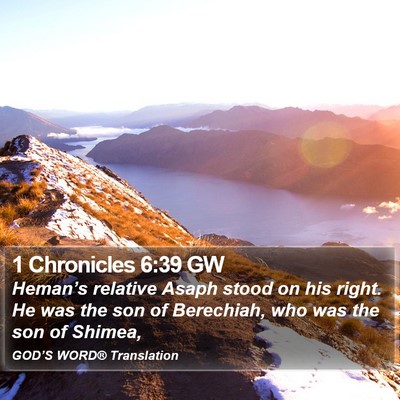1 Chronicles 6:39 GW Bible Verse Image