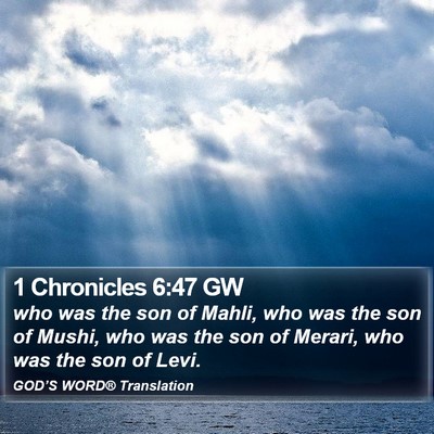 1 Chronicles 6:47 GW Bible Verse Image
