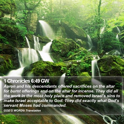 1 Chronicles 6:49 GW Bible Verse Image
