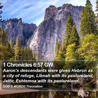 1 Chronicles 6:57 GW Bible Verse Image