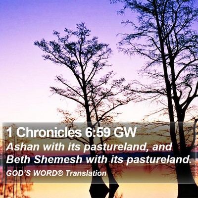 1 Chronicles 6:59 GW Bible Verse Image