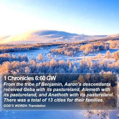 1 Chronicles 6:60 GW Bible Verse Image